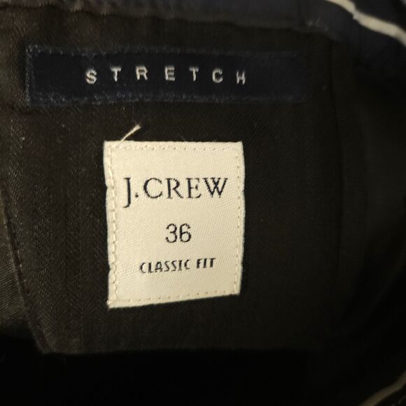 J. Crew Mens 36x30 Gray Classic Fit Wool Blend Stretch Flat Front Dress Pants - Picture 5 of 8